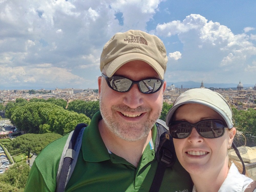 Selfie on top of the Castel Sant'Angelo