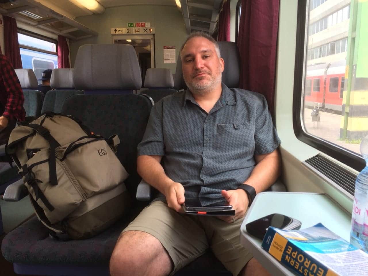 Grant Enjoying the Train Ride