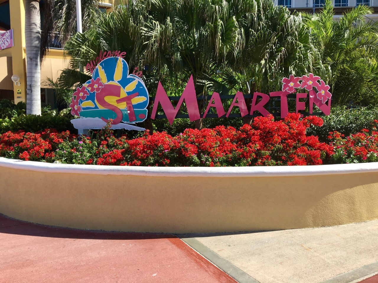 There is no doubt where you are as you enter town in St. Maarten.