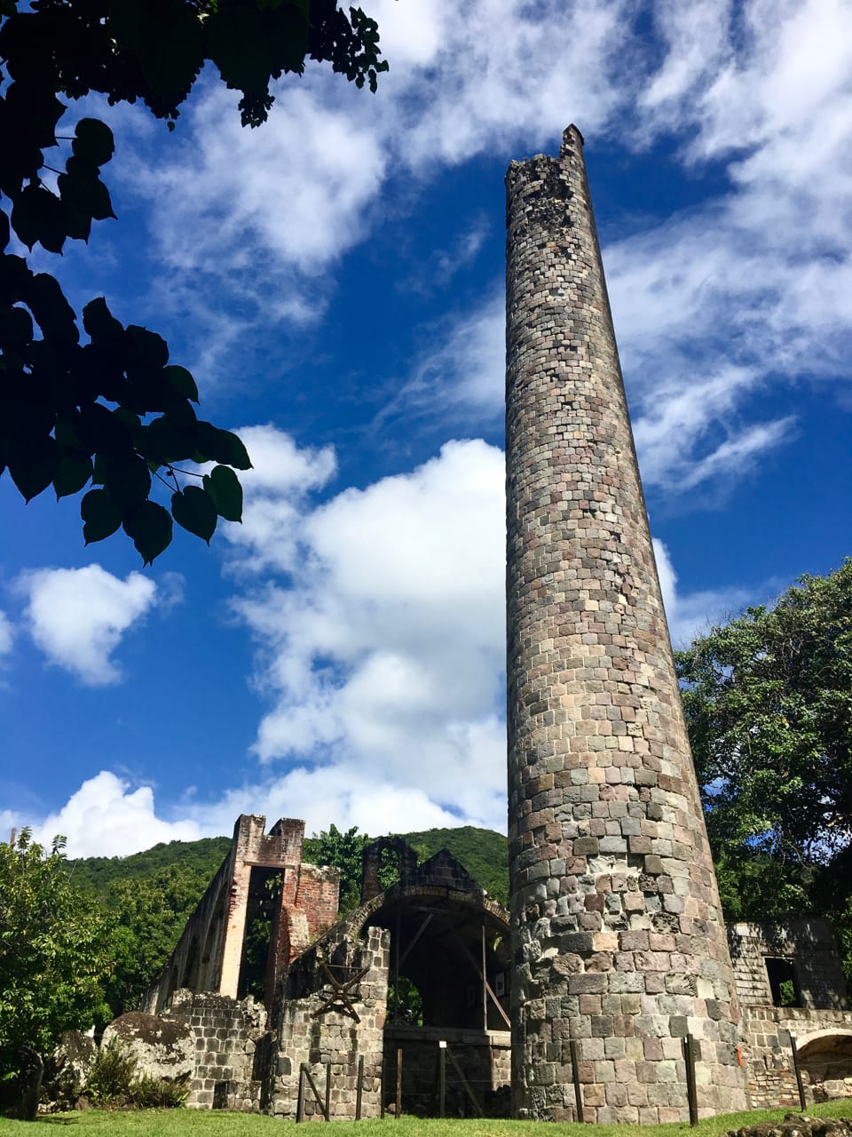Ruins of an old sugar refinery adjacent to Romney Manor on Saint Kitts