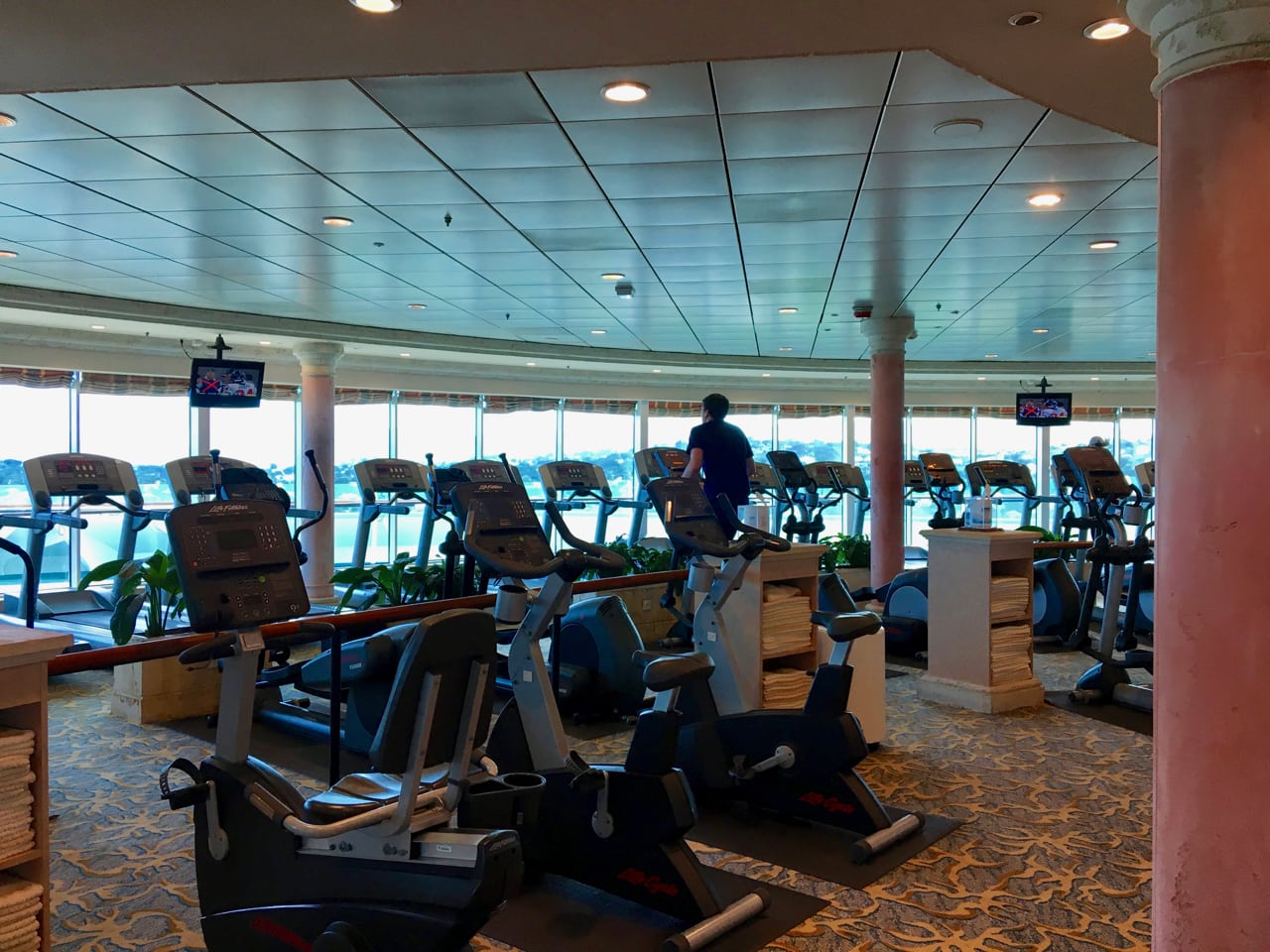 There are plenty of ways to enjoy the onboard gym.