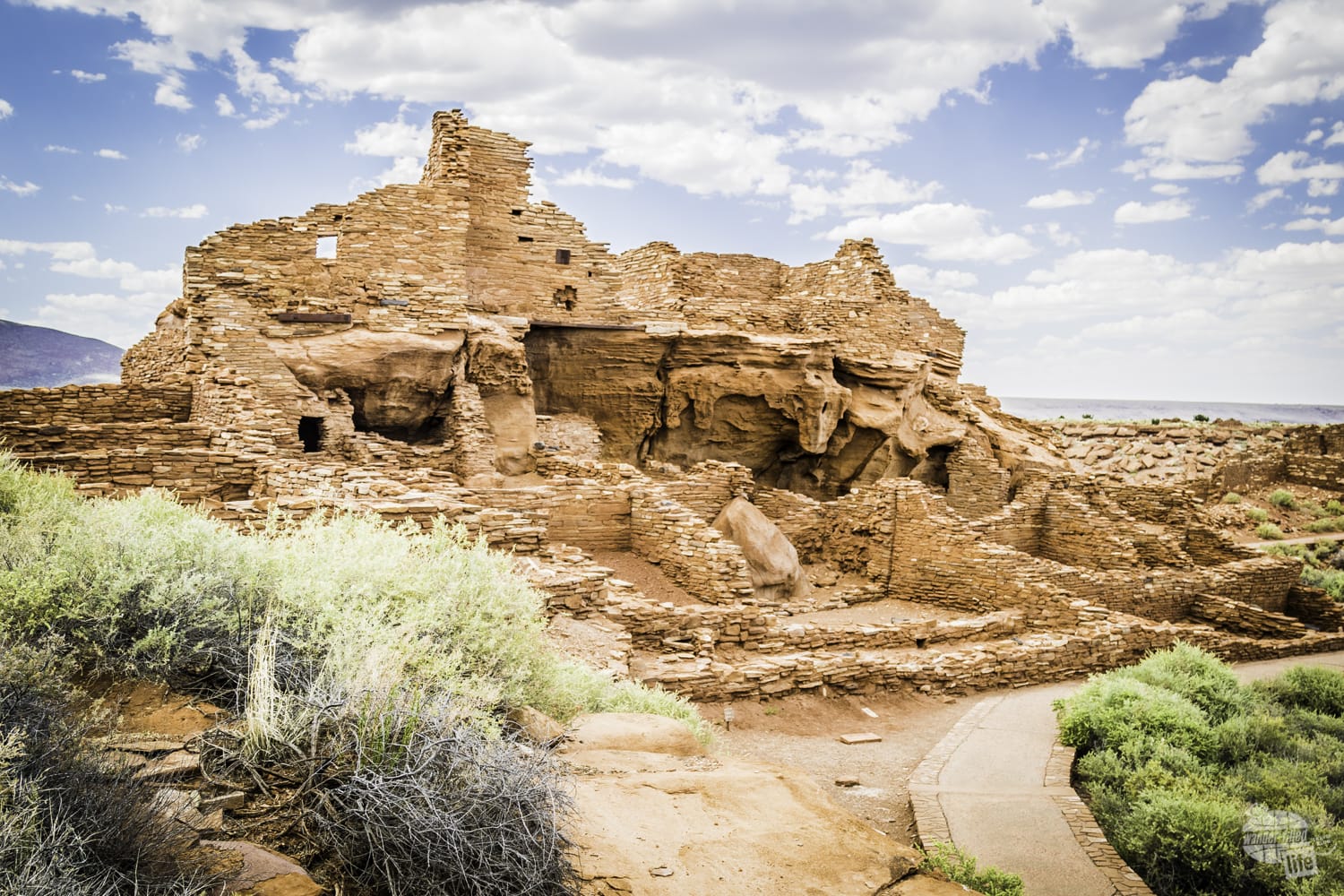 The ruins of the Wupatki Pueblo in Wupatki National Monument.