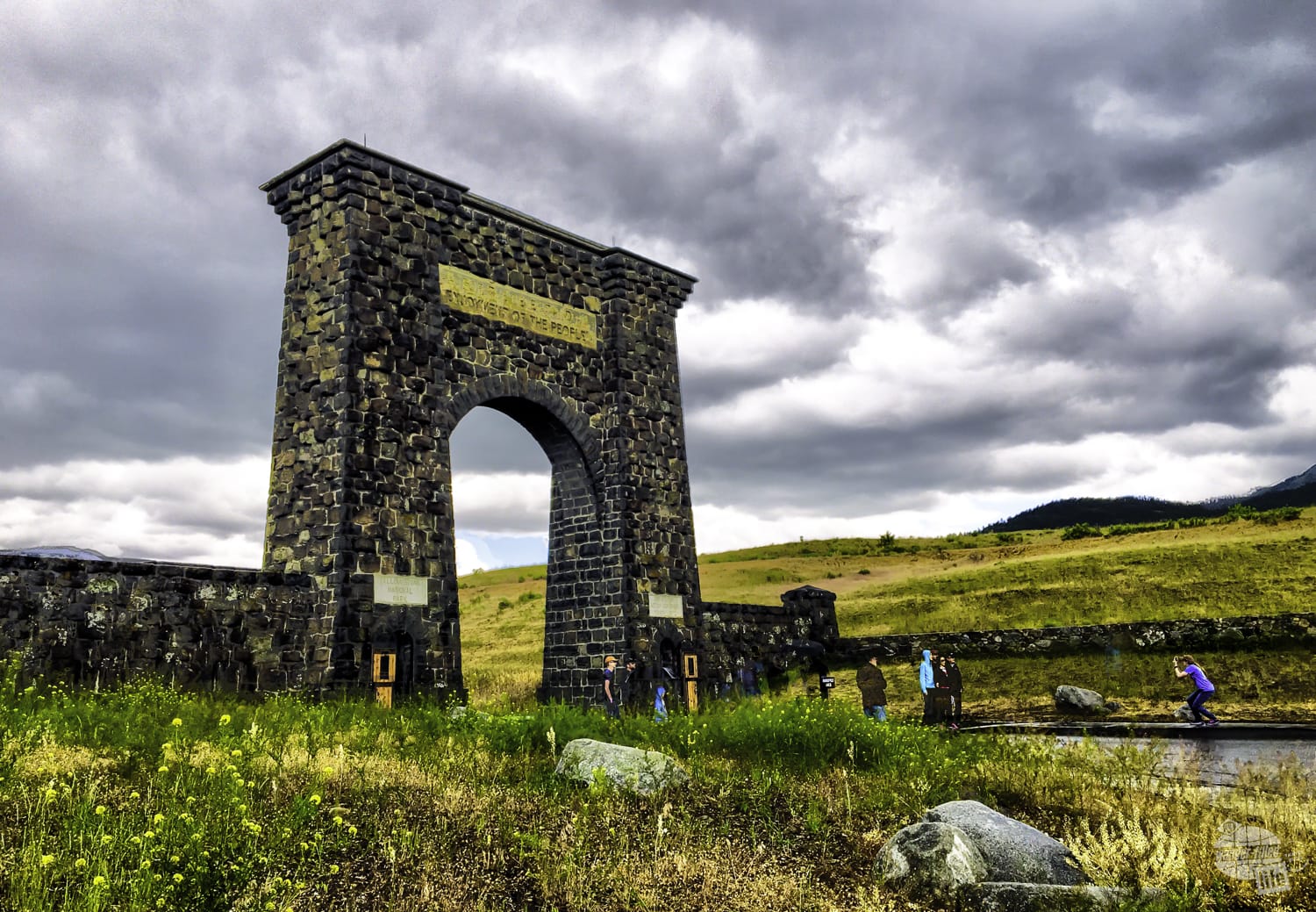The Roosevelt Arch at the north entrance to Yellowstone