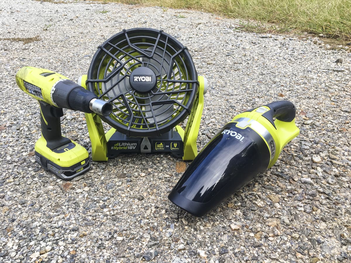 ONE+ gear from Ryobi makes for great RV gadgets