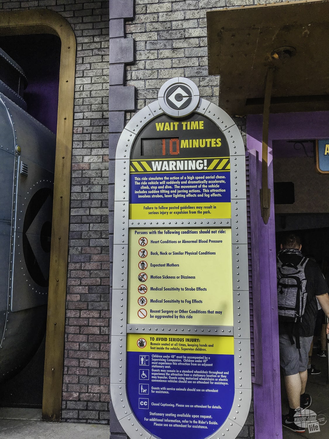 Short wait times at Universal Studios