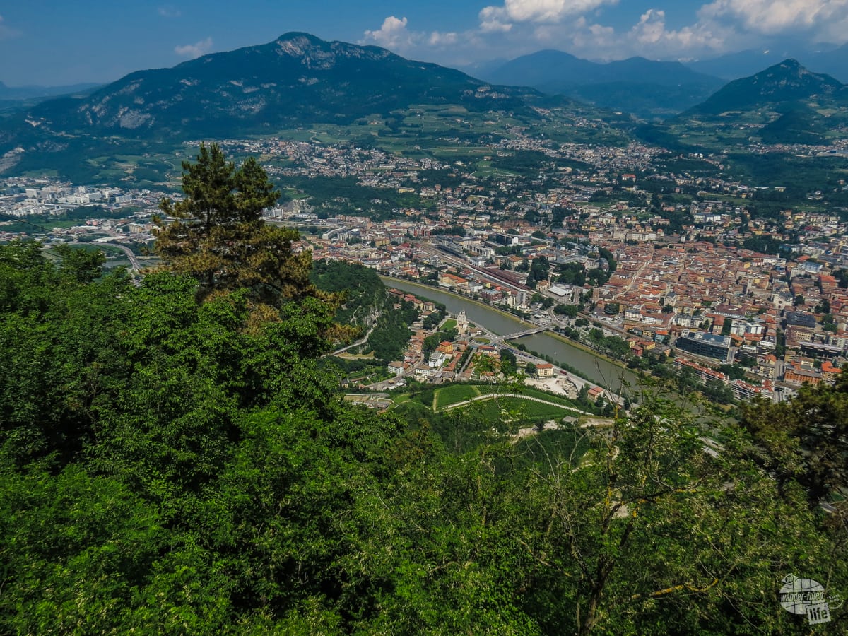 Trento and surrounding mountains