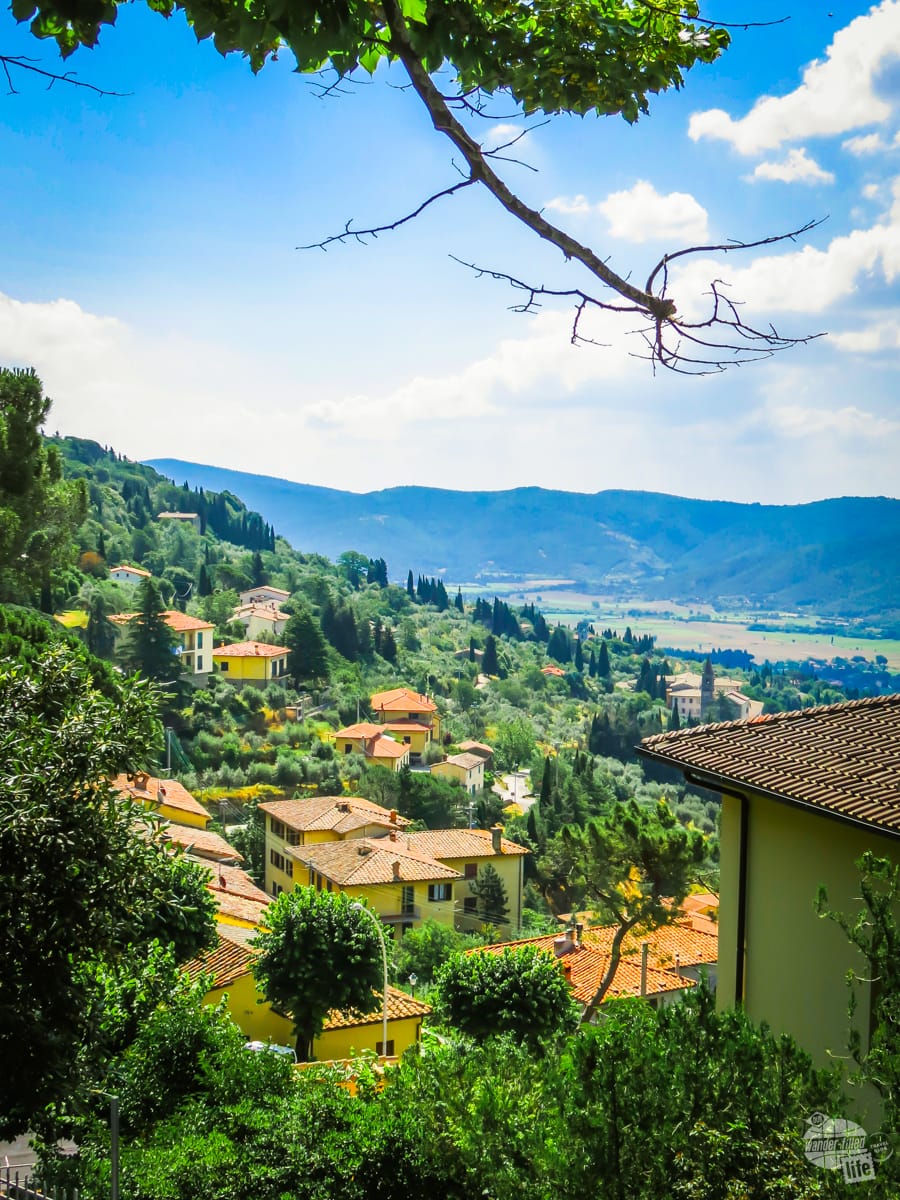 A view from Cortona of the Tuscan hills.