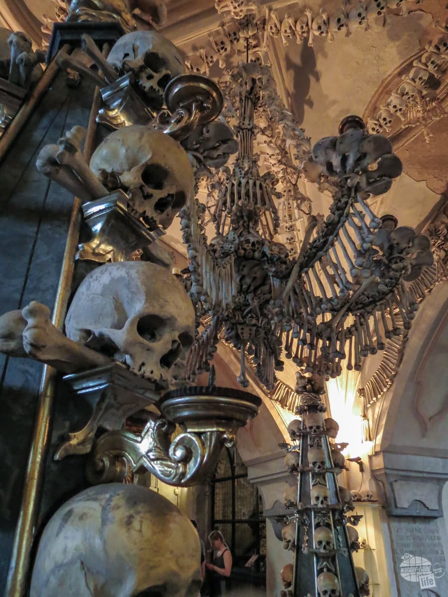 Bones in the Sedlec Ossuary in Kutna Hora