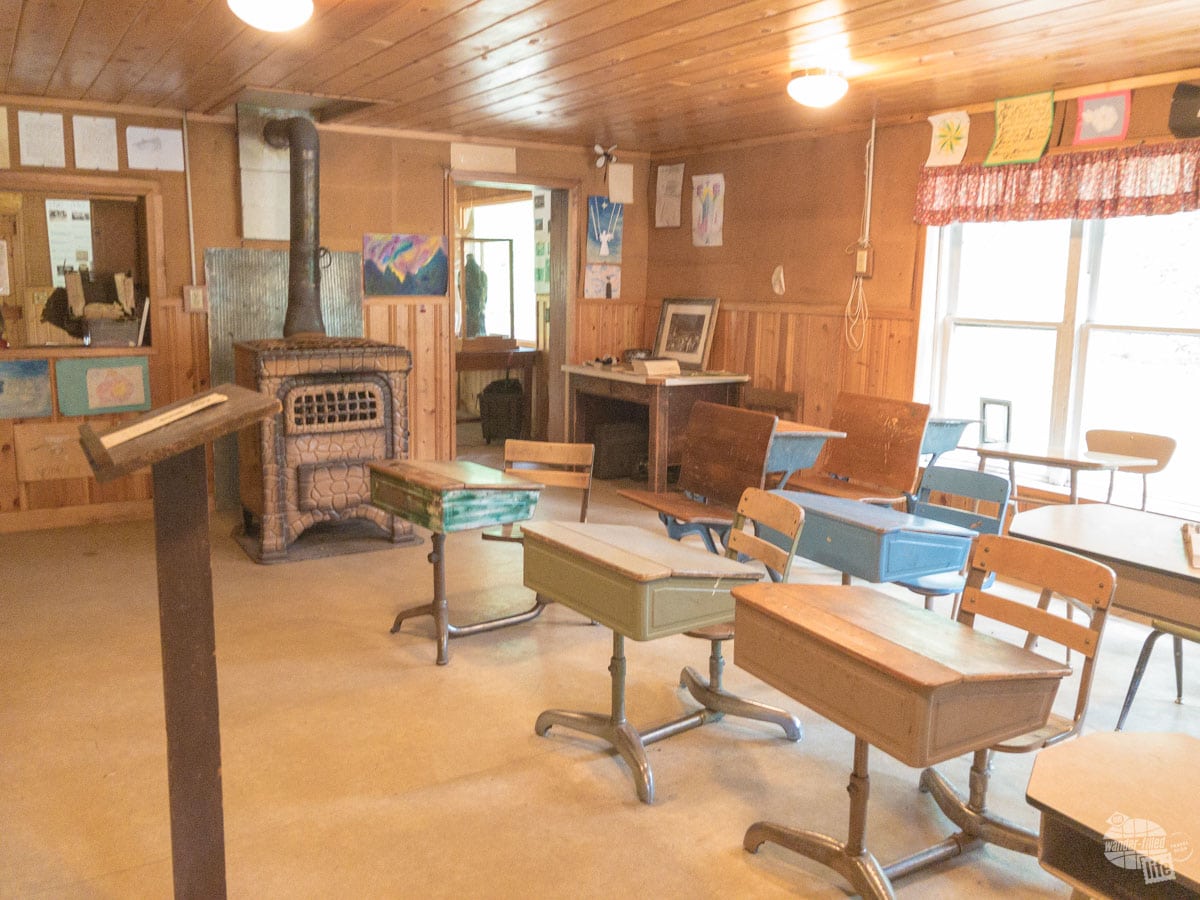 This two-room schoolhouse in Stehekin was the only school for grades K-8 until 1988 when a new school was built.