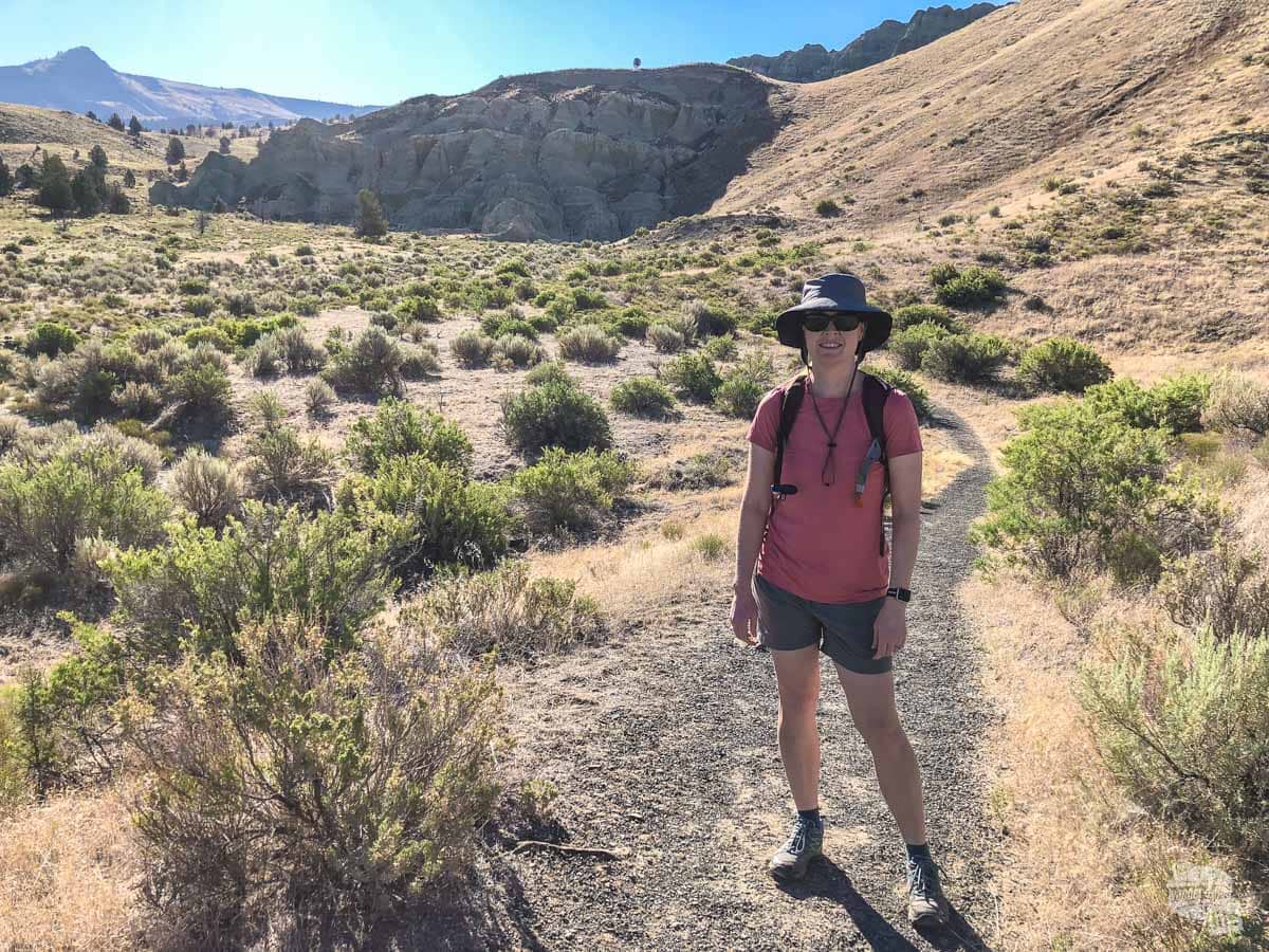 Bonnie on the Blue Basin Trail at John Day Fossil Beds National Monument.