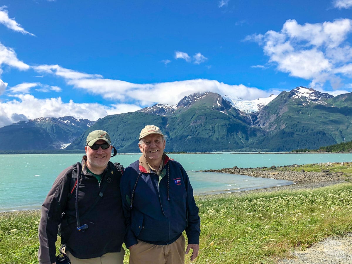 Grant and his dad in Haines