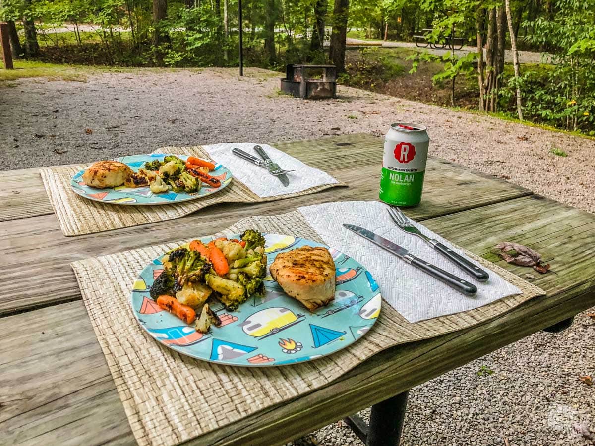 Dinner at the campground in Big South Fork NRRA.