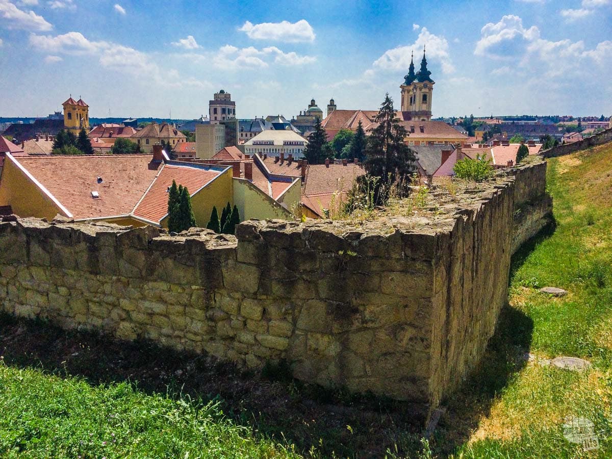 The skyline of Eger from the castle