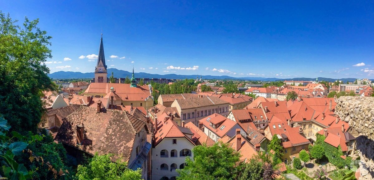 The view from Ljubljana Castle.