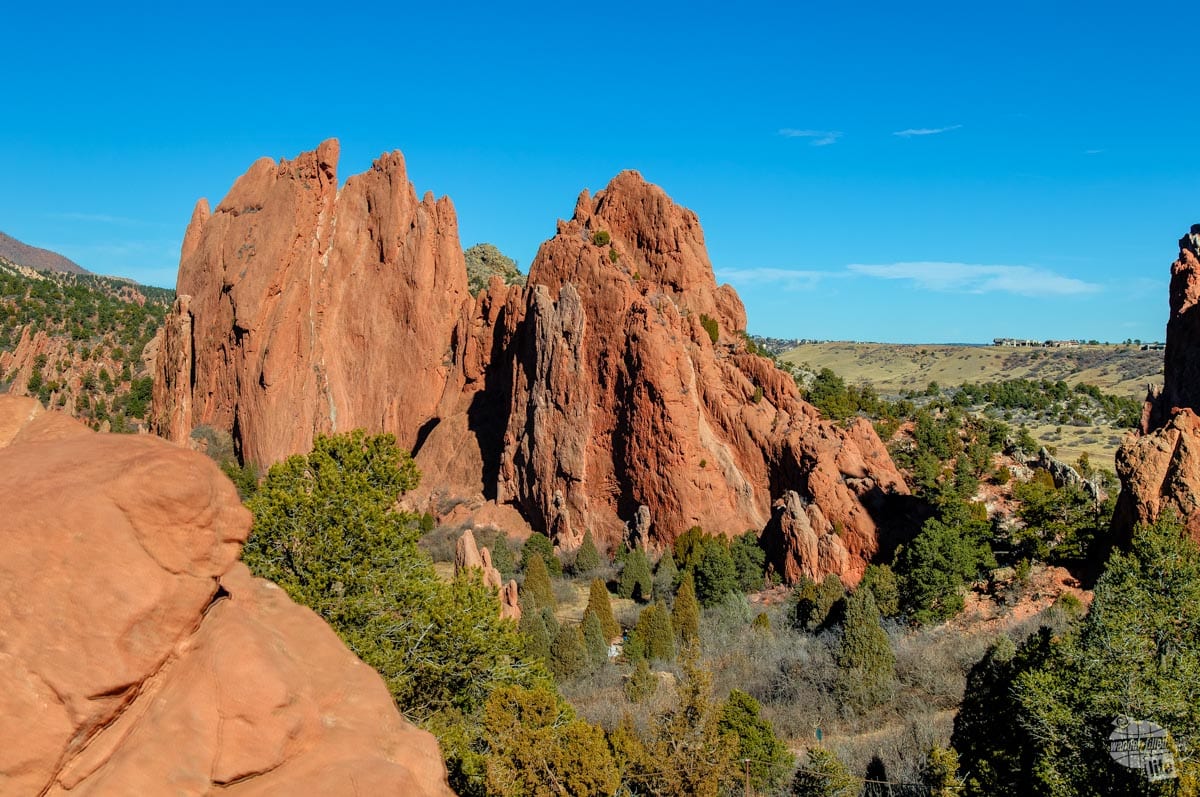 Red rock formations at Garden of the Gods in Colorado Springs