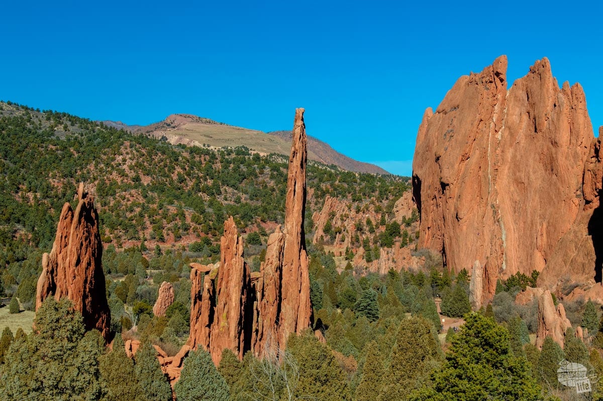 Red rock formations at Garden of the Gods Park