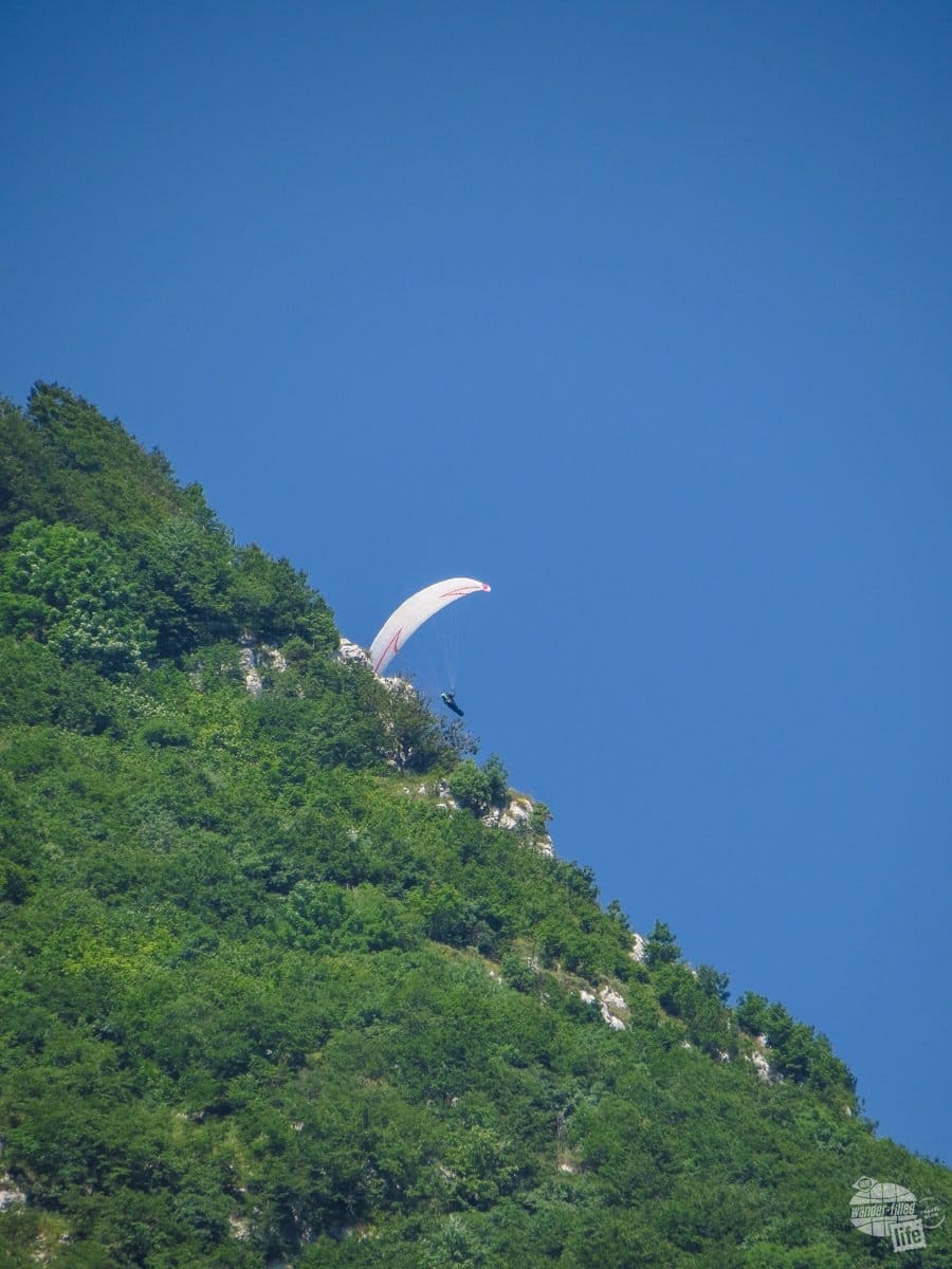 Paragliding in the Soča River Valley on a Slovenia road trip