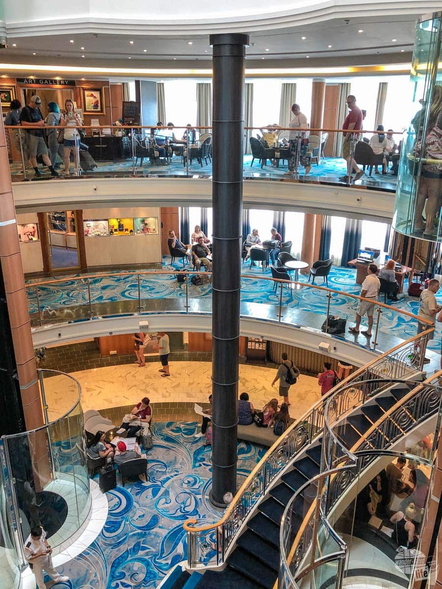 The Atrium serves as the hub of the ship with a bar, internet cafe and guest services, among other things, all located right there.