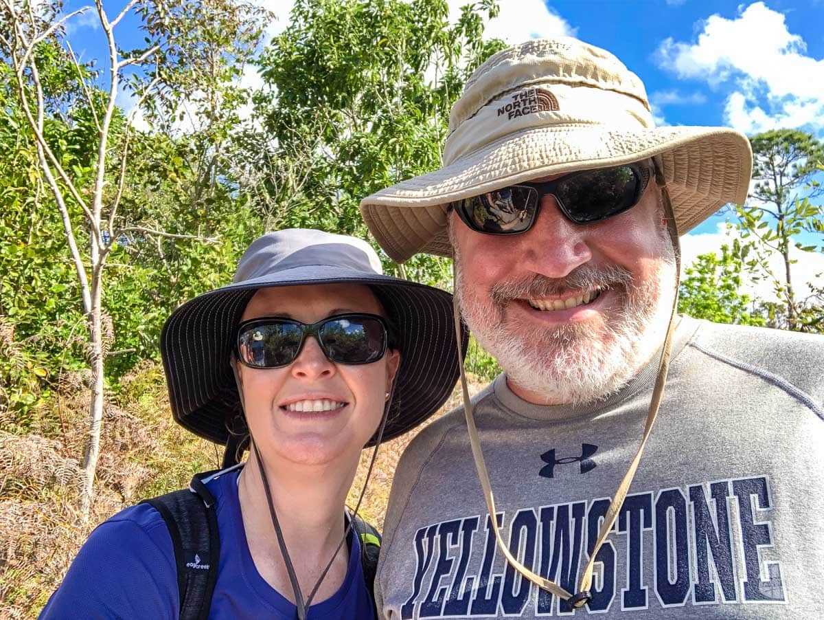 Selfie on the trail in Lucayan National Park.
