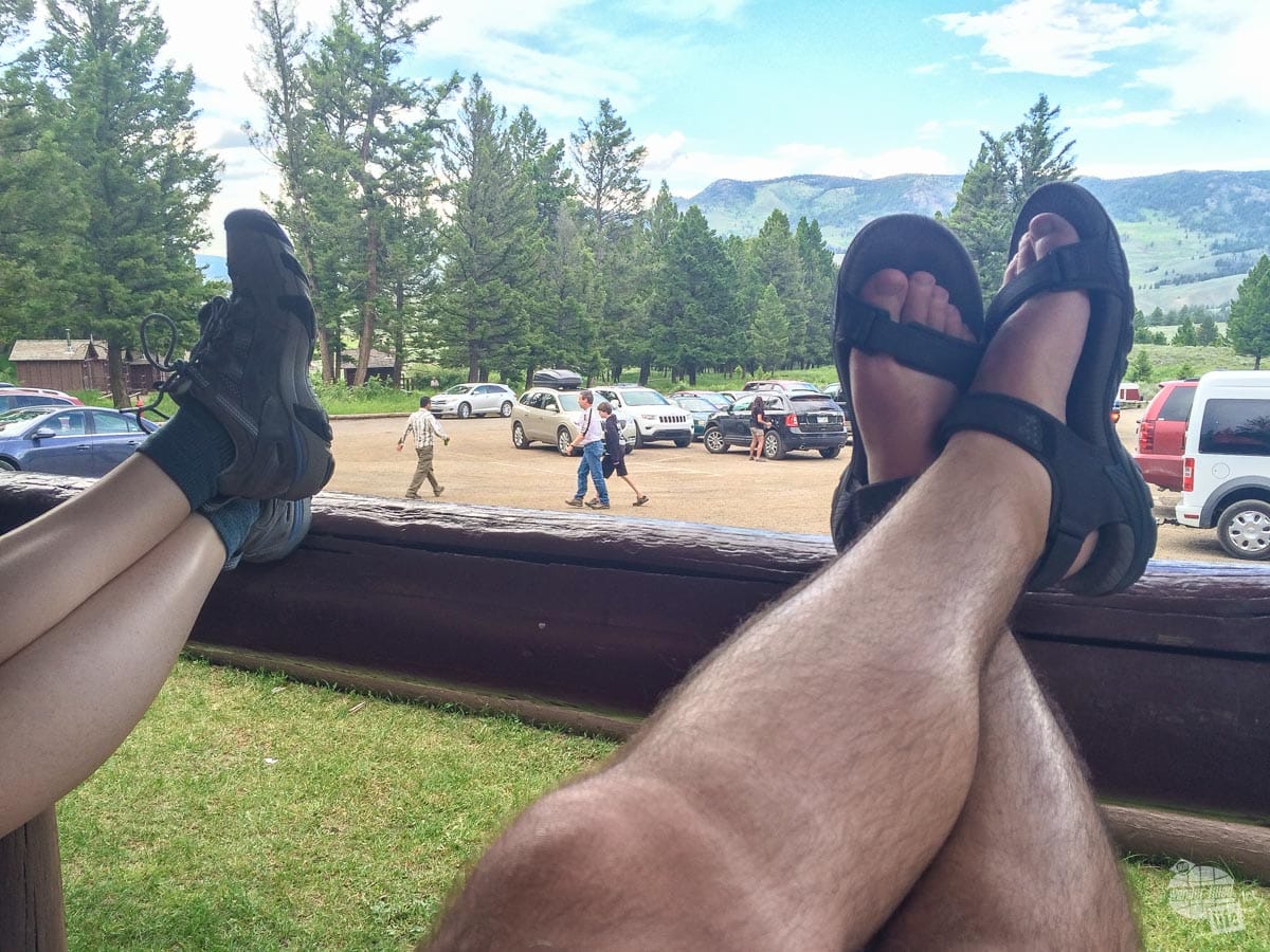 Kicking up our feet at Roosevelt Lodge