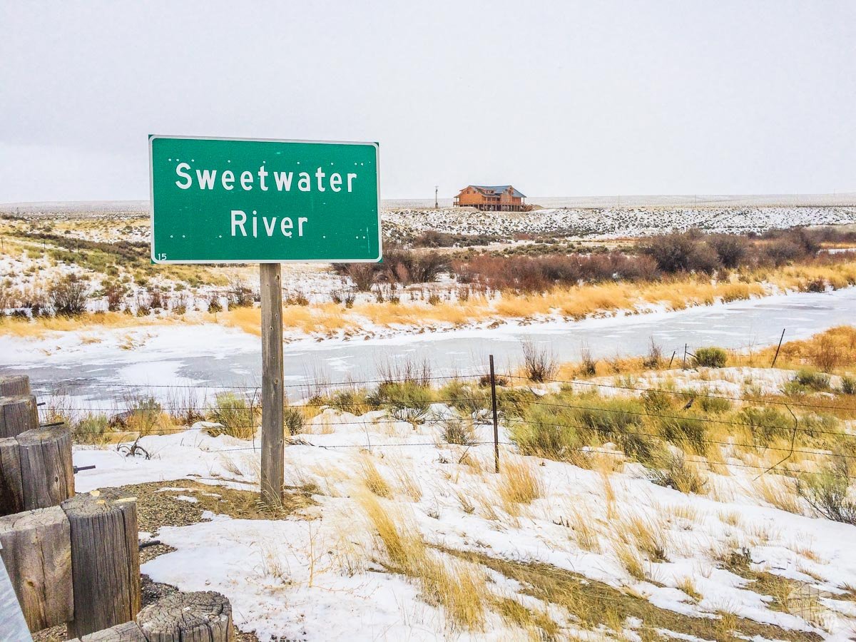 The Sweetwater River in the middle of Wyoming.