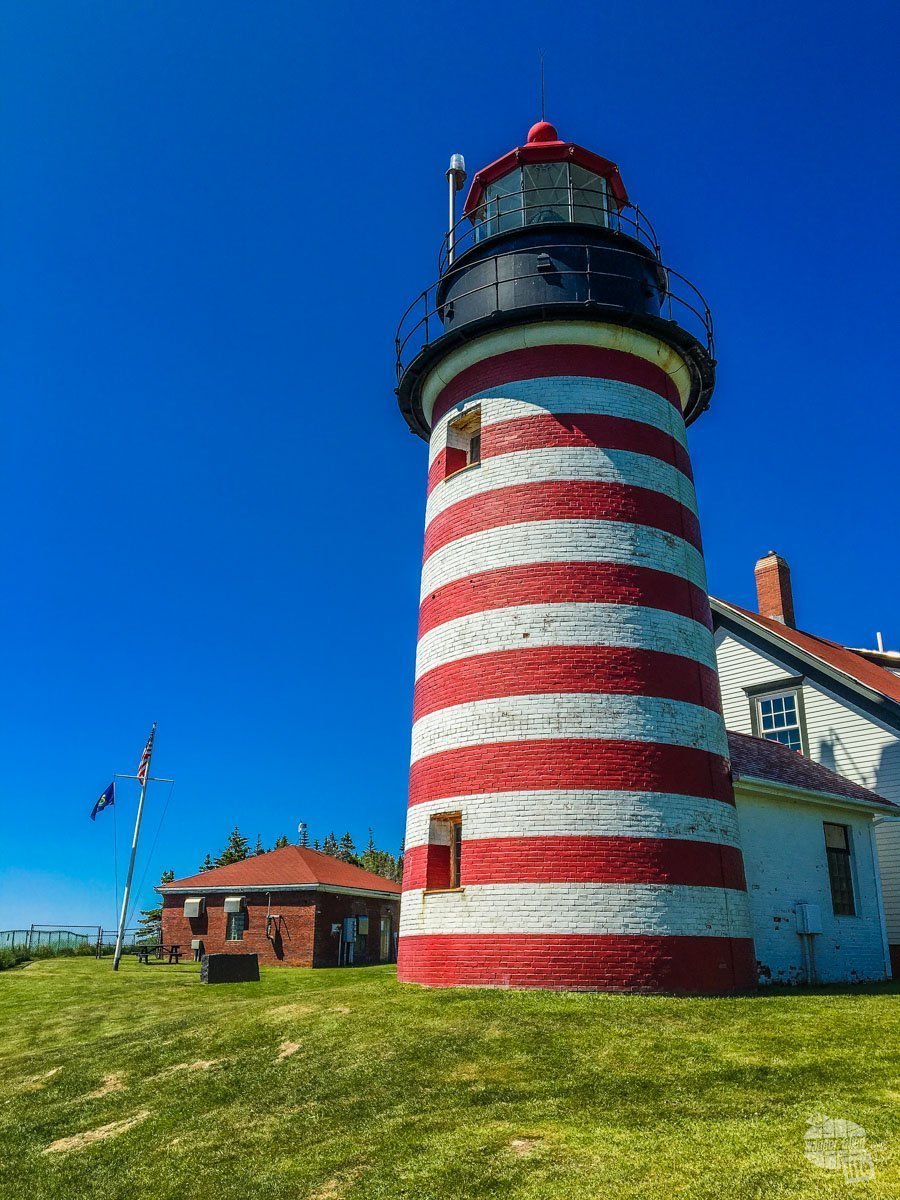 The West Quoddy Head Lighthouse marks the eastern most point the in the United States.
