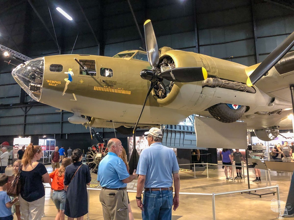 Yes, that is THE Memphis Belle, the famous WWII B-17 bomber, at the National Museum of the US Air Force.