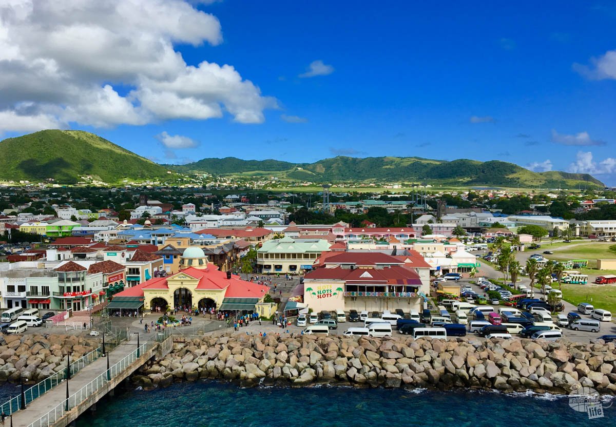 Overlooking the cruise port at St. Kitts