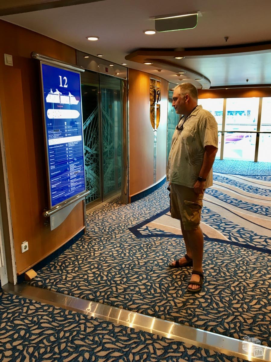 Adventure of the Seas got a fresh look with the 2016 refurbishment, including interactive maps.