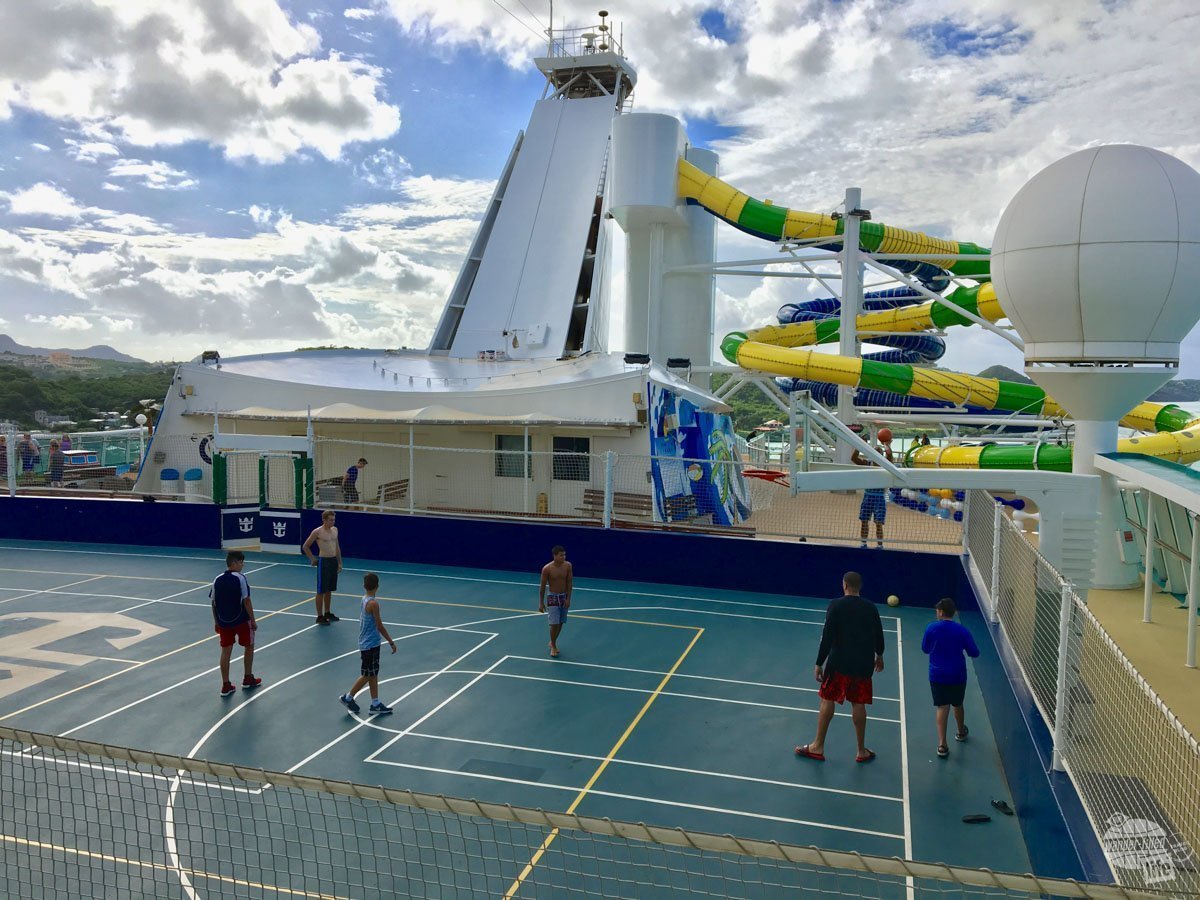 Basketball court on a cruise ship.