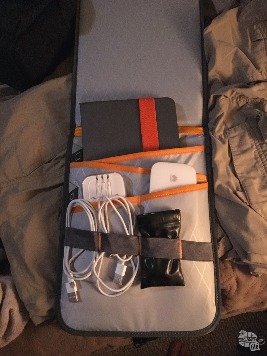 The JumpKit allowed me to store gear I would want on the flight in an easy to reach manner.
