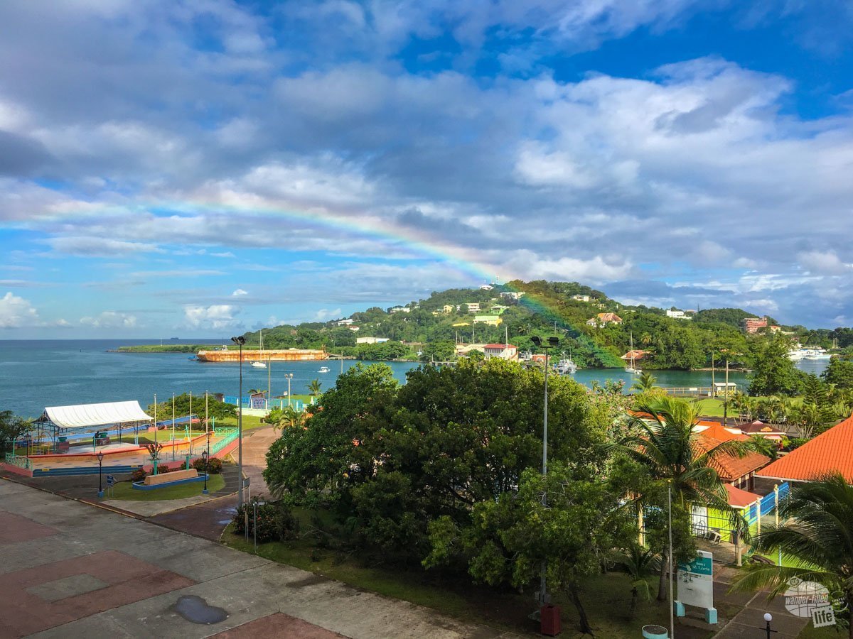 Spotted this rainbow as we were preparing to leave for our excursion in St. Lucia