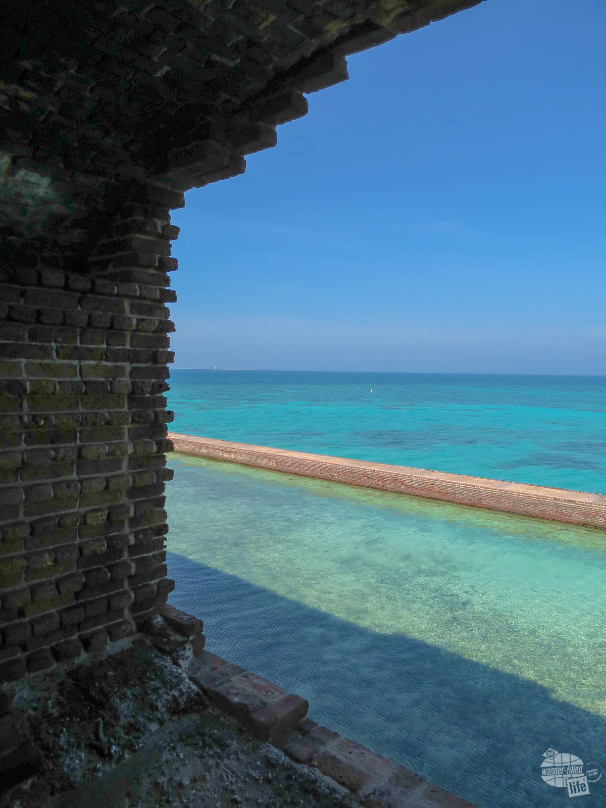 The blue waters at Dry Tortugas NP are a highlight of the South Florida national parks.