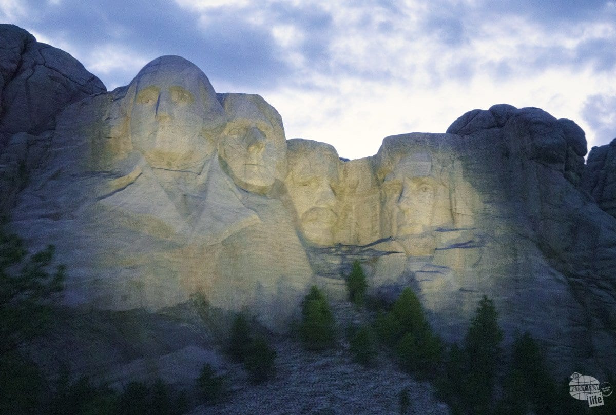 Be sure to attend the evening lighting ceremony when visiting Mount Rushmore.