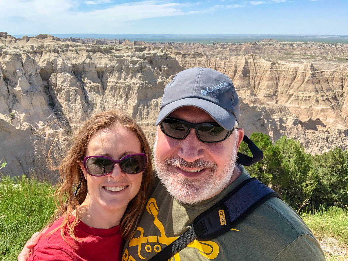 We couldn't help but take a selfie at one of the overlooks while visiting Badlands National Park.