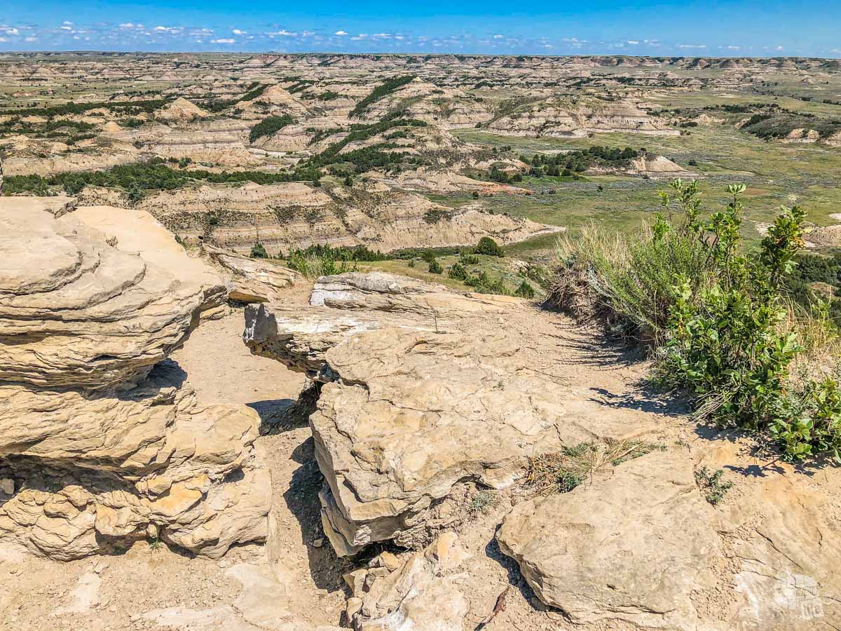 The view from Buck Hill when visiting Theodore Roosevelt National Park.