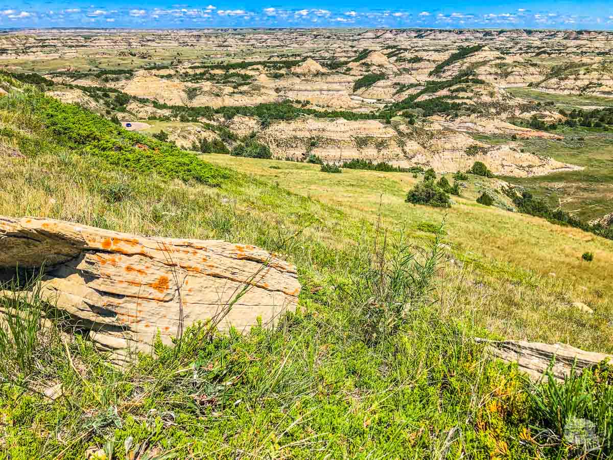 We hiked up to the top of this hill for lunch and some great views when visiting Theodore Roosevelt National Park.