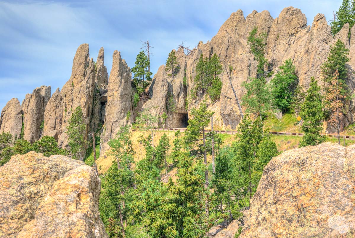 Driving the Needles Highway in Custer State Park.