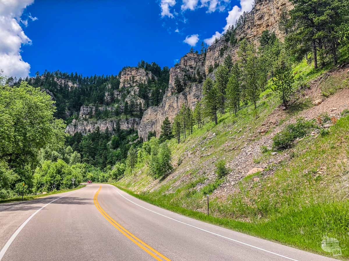 Spearfish Canyon, one of the scenic drives in the Black Hills.