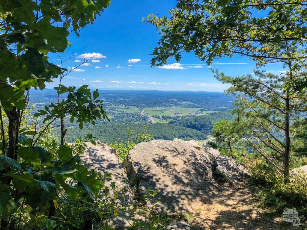 Looking out from the Cumberland Mountains from the Sugar Run Trail.