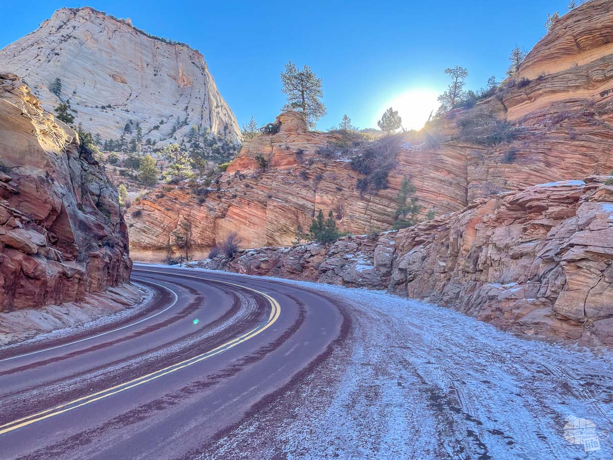 Zion-Mt. Carmel Highway at Zion NP.