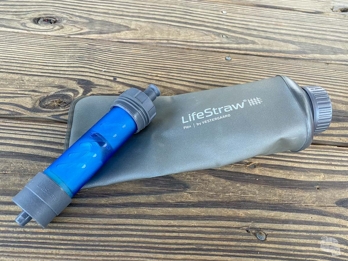 A LifeStraw Flex with its filter