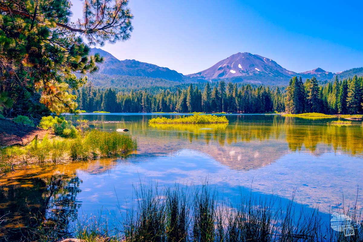 A walk around Manzanita Lake is an easy thing to do at Lassen Volcanic National Park.