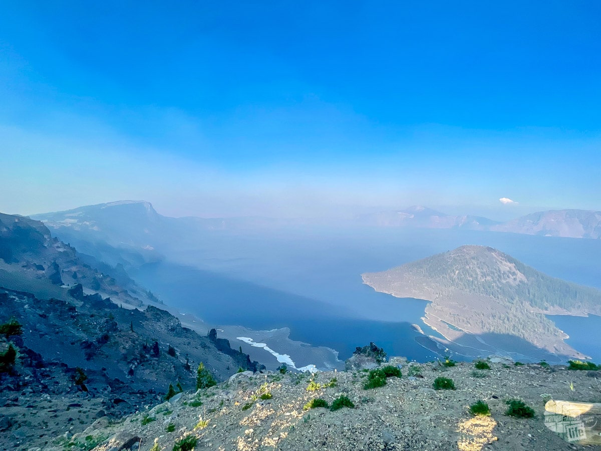 Smoke from nearby wildfires can really change what you see when visiting Crater Lake.