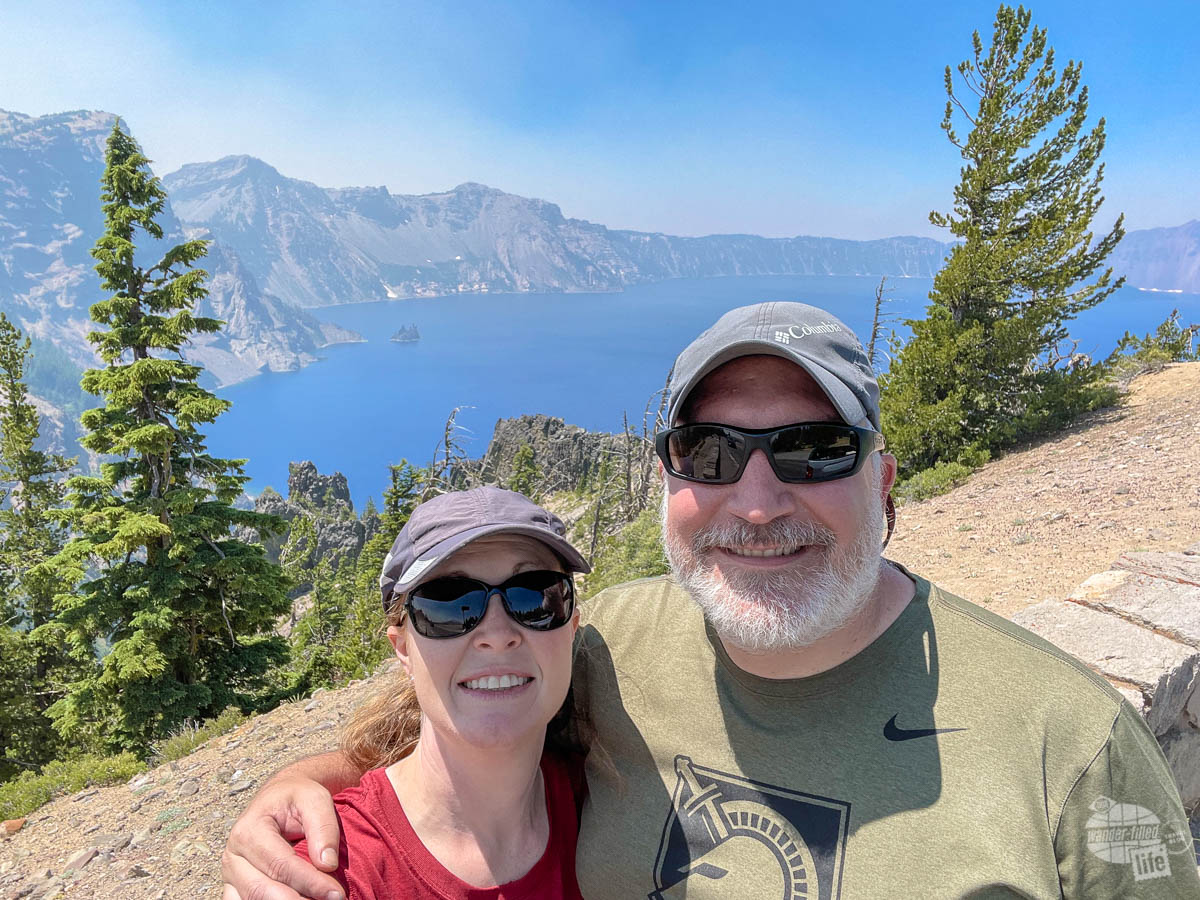 Smoky conditions at Crater Lake NP.