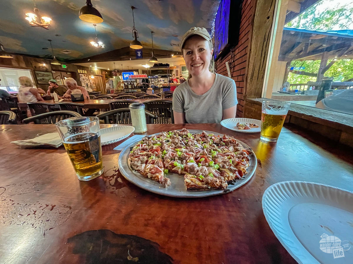 Pizza and beer at Wild River Brewing and Pizza