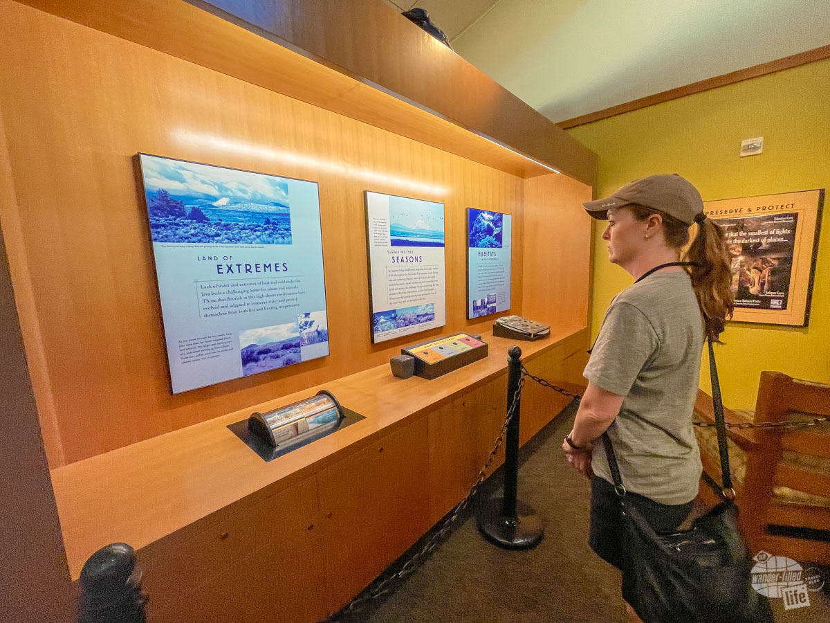 Bonnie in the Visitor Center at Lava Beds National Monument