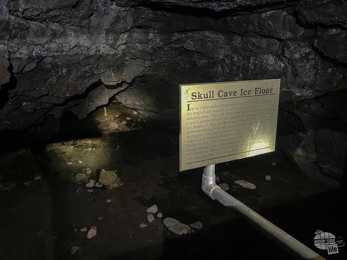 Ice Floor sign in Skull Cave