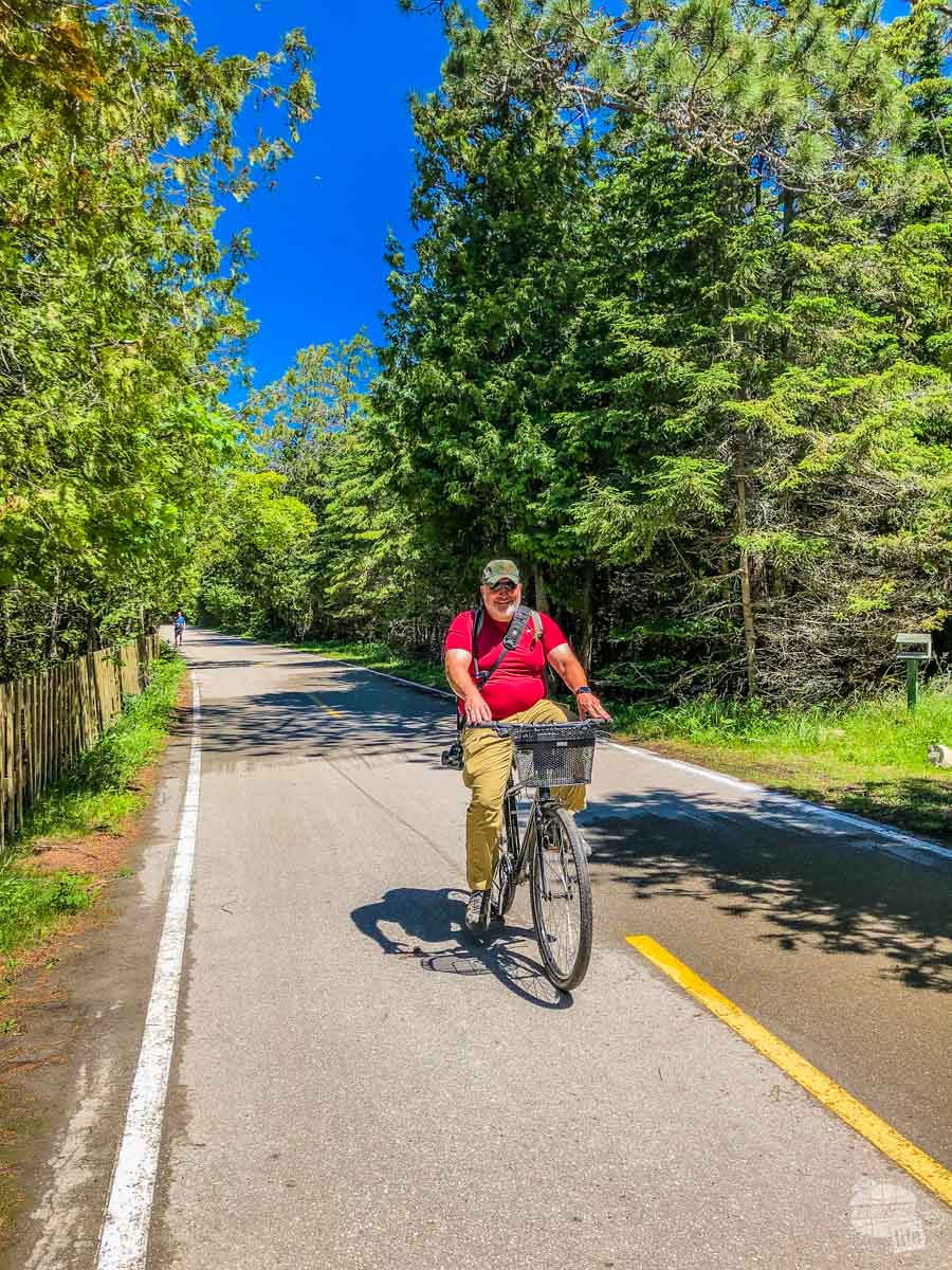 Biking the Perimeter Road is a great way to spend one day on Mackinac Island.